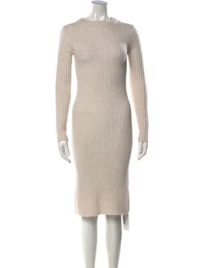 Pre-owned Vince Wool Midi Length Dress In Neutrals