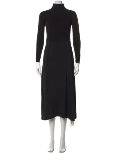 Pre-owned Vince Wool Midi Length Dress W/ Tags In Black