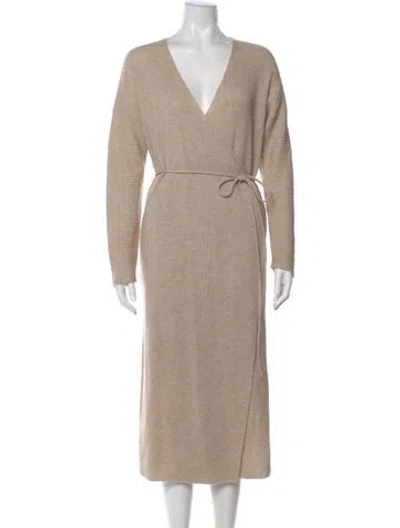 Pre-owned Vince Wool Midi Length Dress W/ Tags In Neutral