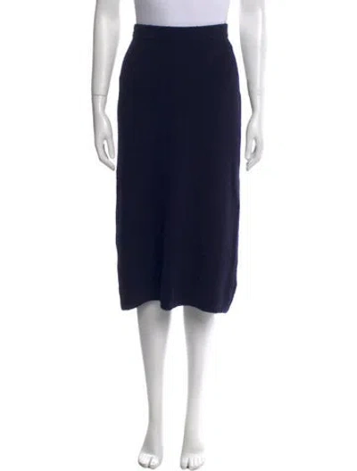 Pre-owned Vince Wool Midi Length Skirt In Blue