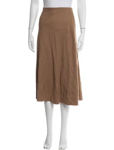 Pre-owned Vince Wool Midi Length Skirt In Brown