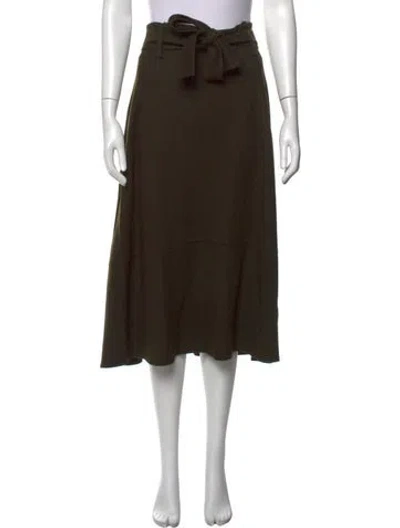 Pre-owned Vince Wool Midi Length Skirt In Green