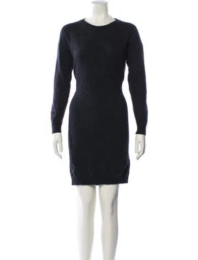Pre-owned Vince Wool Mini Dress In Black