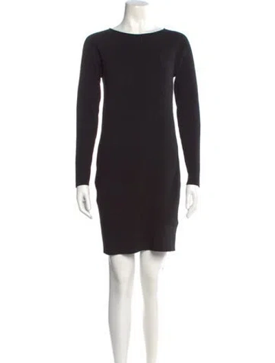 Pre-owned Vince Wool Mini Dress In Black