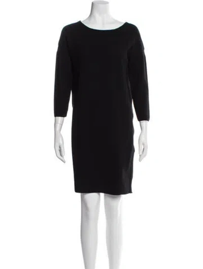Pre-owned Vince Wool Mini Dress In Black