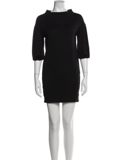 Pre-owned Vince Wool Mini Dress In Black