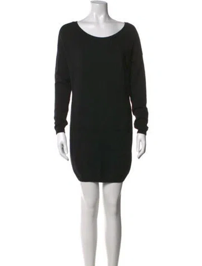 Pre-owned Vince Wool Mini Dress In Black