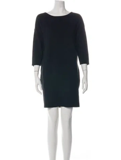 Pre-owned Vince Wool Mini Dress In Black