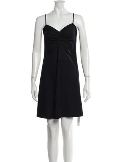 Pre-owned Vince Wool Mini Dress In Black