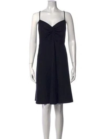 Pre-owned Vince Wool Mini Dress In Black