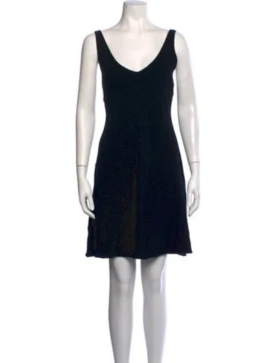 Pre-owned Vince Wool Mini Dress In Black