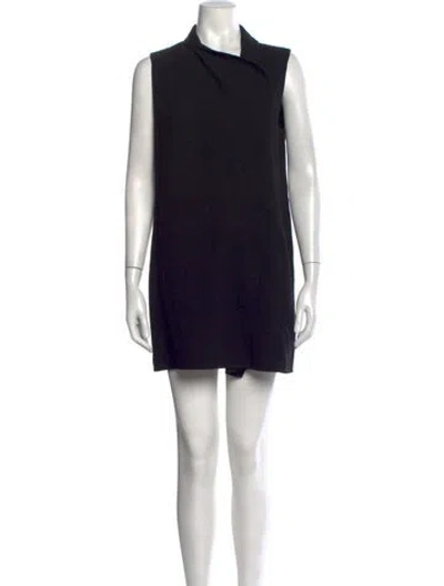 Pre-owned Vince Wool Mini Dress In Black