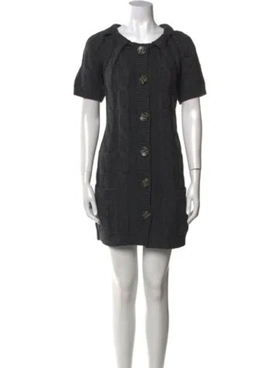 Pre-owned Vince Wool Mini Dress In Gray