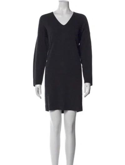 Pre-owned Vince Wool Mini Dress In Gray