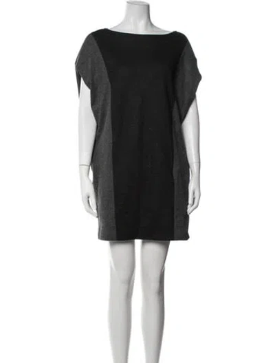 Pre-owned Vince Wool Mini Dress In Grey