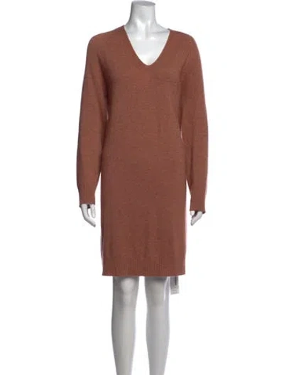 Pre-owned Vince Wool Mini Dress In Neutrals