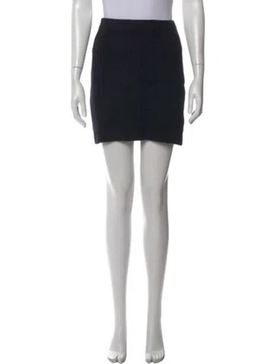 Pre-owned Vince Wool Mini Skirt In Black