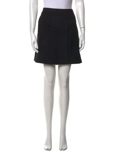 Pre-owned Vince Wool Mini Skirt In Black