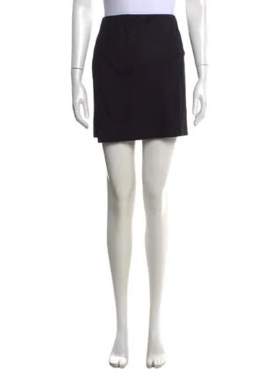 Pre-owned Vince Wool Mini Skirt In Black