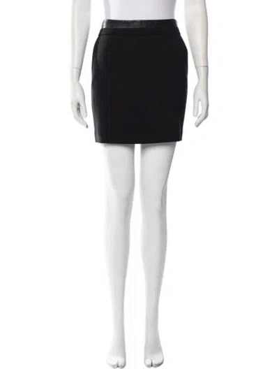 Pre-owned Vince Wool Mini Skirt In Black