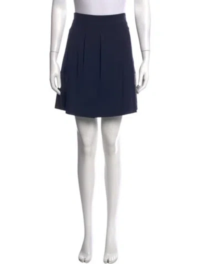 Pre-owned Vince Wool Mini Skirt In Blue