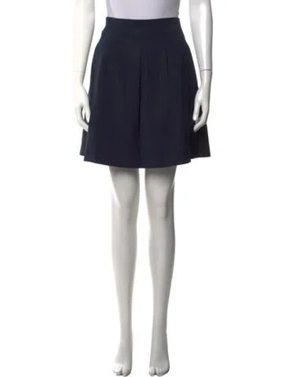 Pre-owned Vince Wool Mini Skirt In Blue