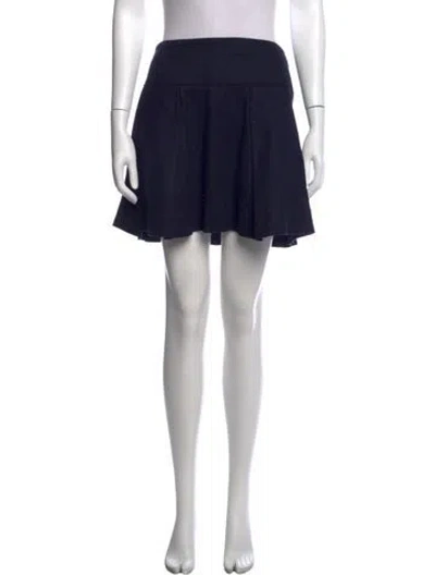 Pre-owned Vince Wool Mini Skirt In Blue