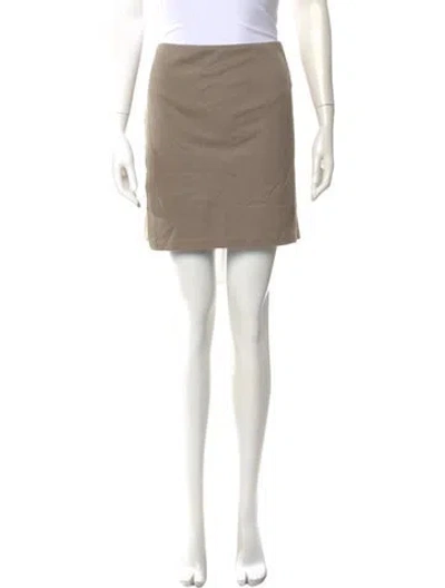 Pre-owned Vince Wool Mini Skirt In Brown