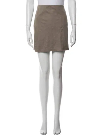 Pre-owned Vince Wool Mini Skirt In Neutral