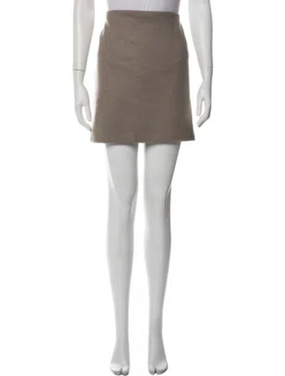 Pre-owned Vince Wool Mini Skirt In Neutrals