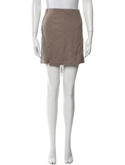 Pre-owned Vince Wool Mini Skirt In Neutrals