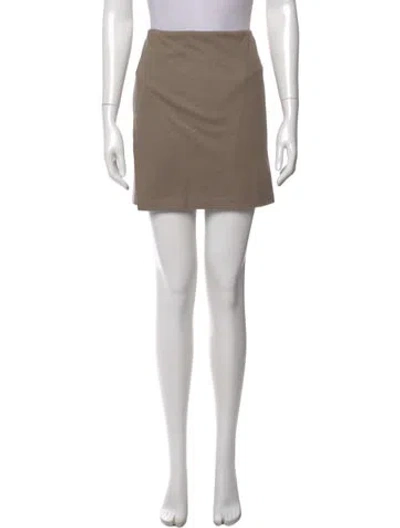 Pre-owned Vince Wool Mini Skirt W/ Tags In Neutral