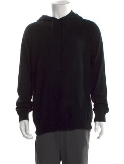 Pre-owned Vince Wool Mock Neck Polo Sweater In Black