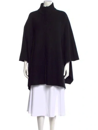 Pre-owned Vince Wool Mock Neck Sweater In Black