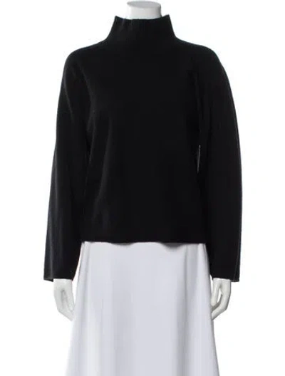 Pre-owned Vince Wool Mock Neck Sweater In Black