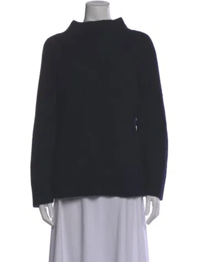 Pre-owned Vince Wool Mock Neck Sweater In Black