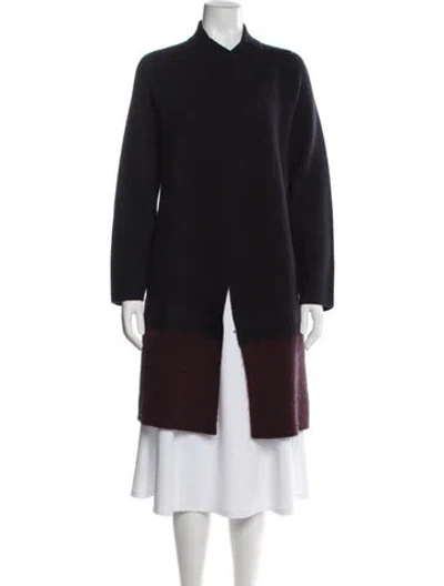Pre-owned Vince Wool Mock Neck Sweater In Black
