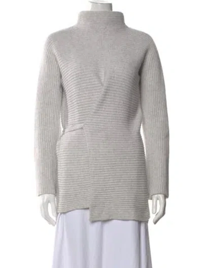 Pre-owned Vince Wool Mock Neck Sweater In Blue