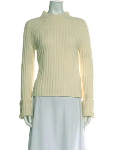Pre-owned Vince Wool Mock Neck Sweater In Blue