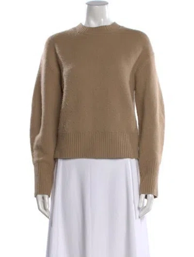 Pre-owned Vince Wool Mock Neck Sweater In Brown