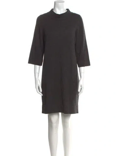 Pre-owned Vince Wool Mock Neck Sweater In Gray