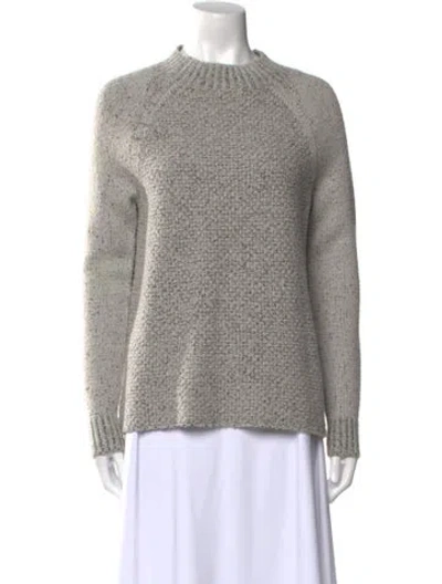 Pre-owned Vince Wool Mock Neck Sweater In Gray