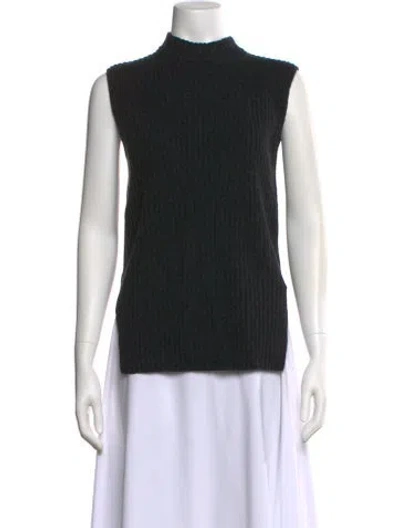 Pre-owned Vince Wool Mock Neck Sweater In Gray