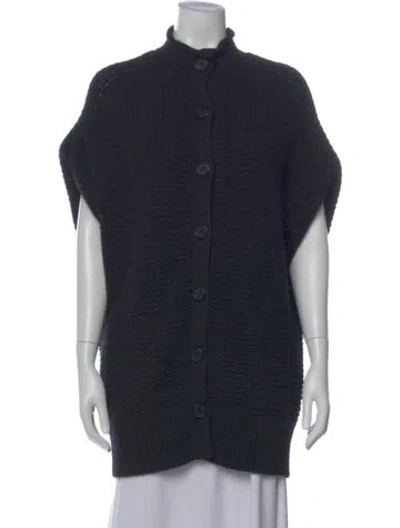 Pre-owned Vince Wool Mock Neck Sweater In Gray