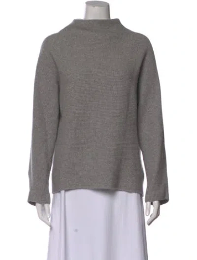 Pre-owned Vince Wool Mock Neck Sweater In Gray