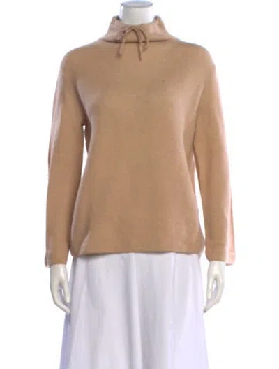 Pre-owned Vince Wool Mock Neck Sweater In Neutral