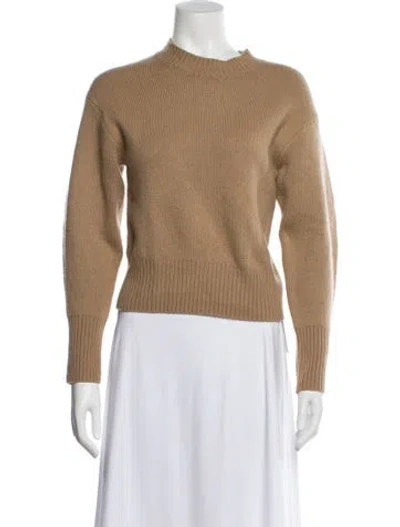Pre-owned Vince Wool Mock Neck Sweater In Neutral