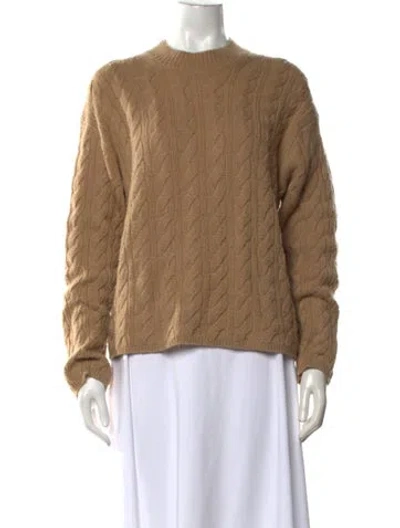 Pre-owned Vince Wool Mock Neck Sweater In Neutrals