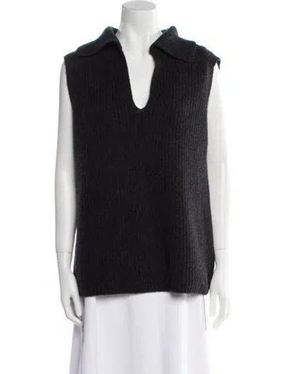 Pre-owned Vince Wool Mock Neck Sweater W/ Tags In Black