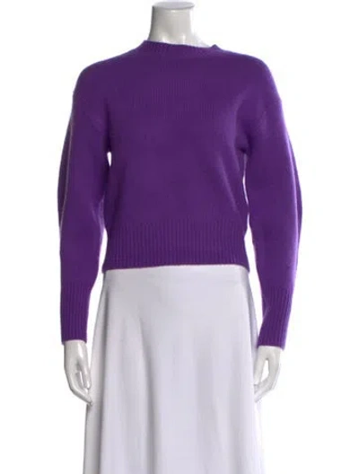 Pre-owned Vince Wool Mock Neck Sweater W/ Tags In Purple